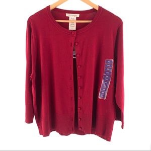 NWT Philosophy Red Cardigan Size XXL